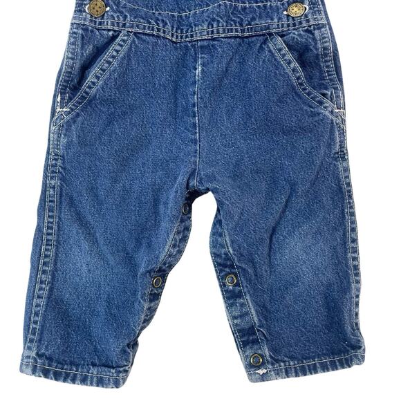 VTG OshKosh B'Gosh Vestbak Denim Overalls Baby Size 12 Months USA Farm Play Cute - Picture 3 of 14